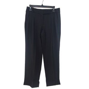 DKNY Women's  Flat Front Wool Dress Pants Black Size 6